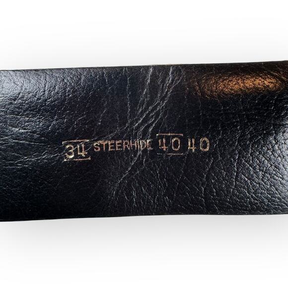 Vintage Brown Wide Leather Belt - Picture 7 of 7